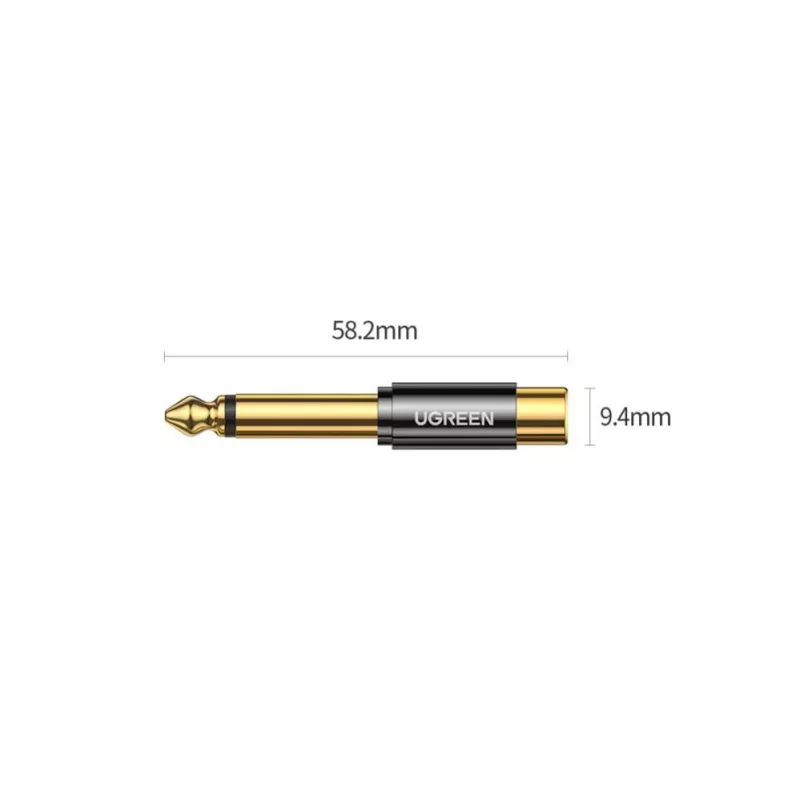 UGREEN adattatore jack 6,35 mm a connettore femmina RCA oro AV169 80731