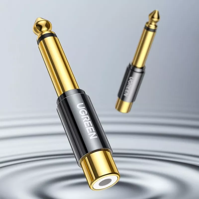 UGREEN adattatore jack 6,35 mm a connettore femmina RCA oro AV169 80731