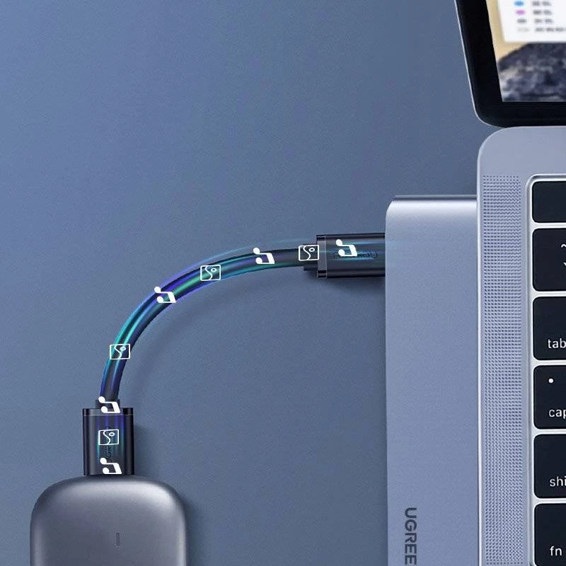 UGREEN 60559 hub USB-C 5-in-2 per MacBook Pro/Air, USB-C PD 100W, HDMI 4K, 3x USB 3.0