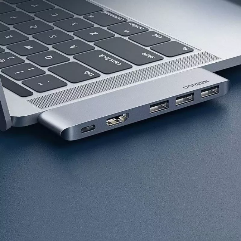 UGREEN 60559 hub USB-C 5-in-2 per MacBook Pro/Air, USB-C PD 100W, HDMI 4K, 3x USB 3.0