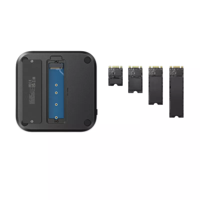 UGREEN 65487 Docking Station USB-C 11-in-1 per Mac Mini M4/M4 Pro con alloggiamento M.2-SSD, Space Grey