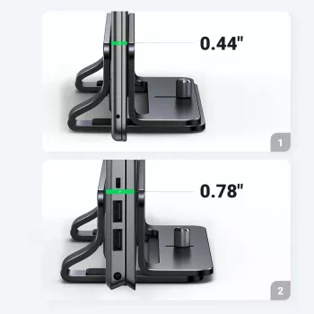 UGREEN Supporto verticale in alluminio per MacBook Laptop Tablet (20471 LP258) grigio scuro