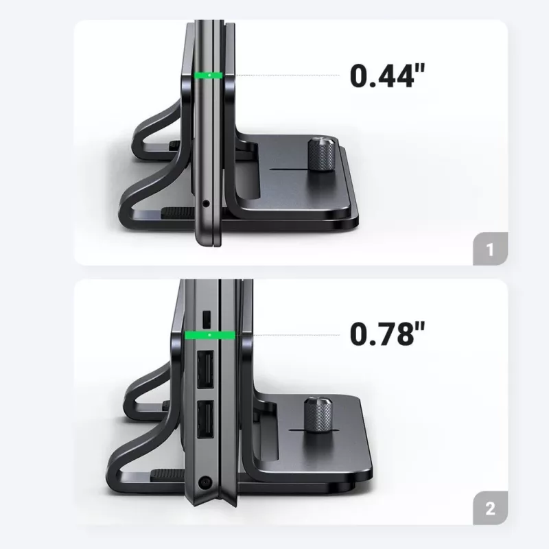 UGREEN Supporto verticale in alluminio per MacBook Laptop Tablet (20471 LP258) grigio scuro