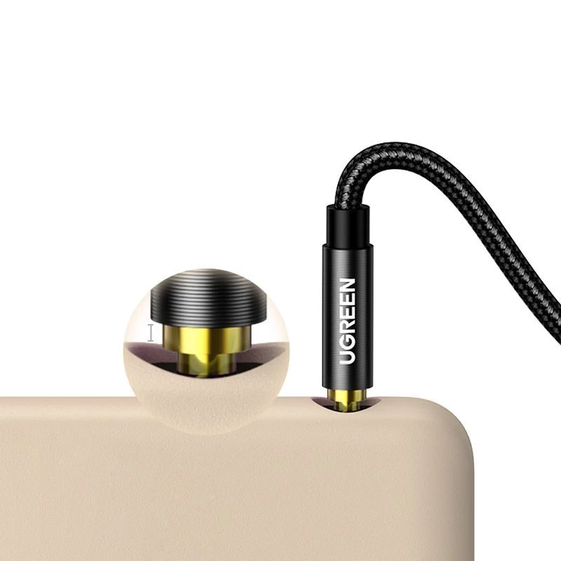 UGREEN cavo audio AUX 3,5 mm connettore angolare 2 m blu (AV112)
