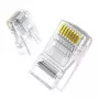 UGREEN Connettore modulare RJ45 Cat6 - trasparente con contatti dorati (10 pezzi)