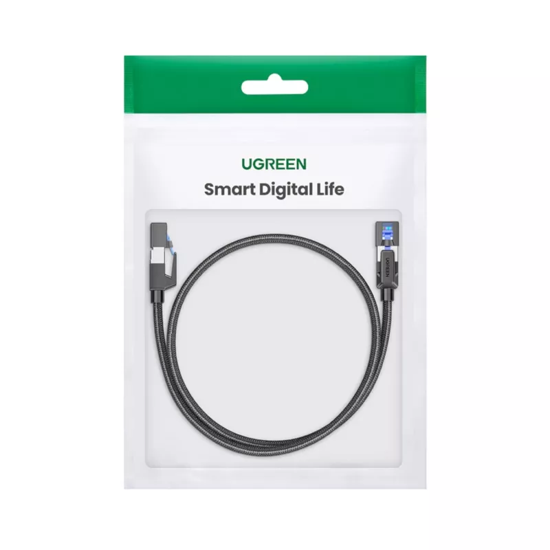 Cavo Ethernet UGREEN Cat8 in nylon intrecciato - 40Gbps con connettori modulari - 1m