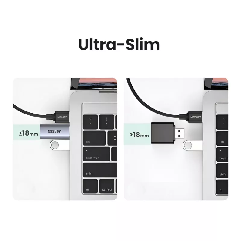 UGREEN CM383-80864 Adattatore audio esterno USB-A a jack audio 3,5 mm - argento
