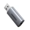 UGREEN CM383-80864 Adattatore audio esterno USB-A a jack audio 3,5 mm - argento