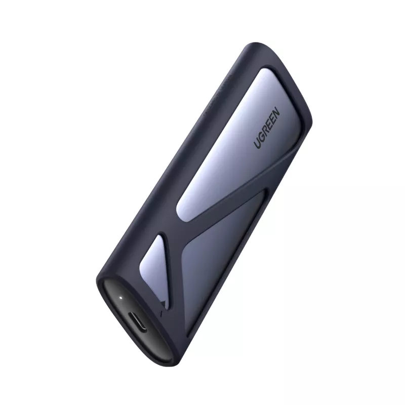UGREEN CM400-90264 Case per SSD M.2 NVMe/SATA 10Gbps USB-C 3.2 Gen 2 senza attrezzi in alluminio argento