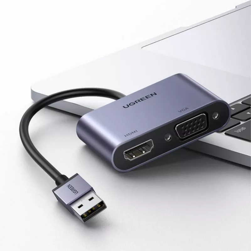 UGREEN CM449 Adattatore display USB-A a HDMI + VGA 1080P
