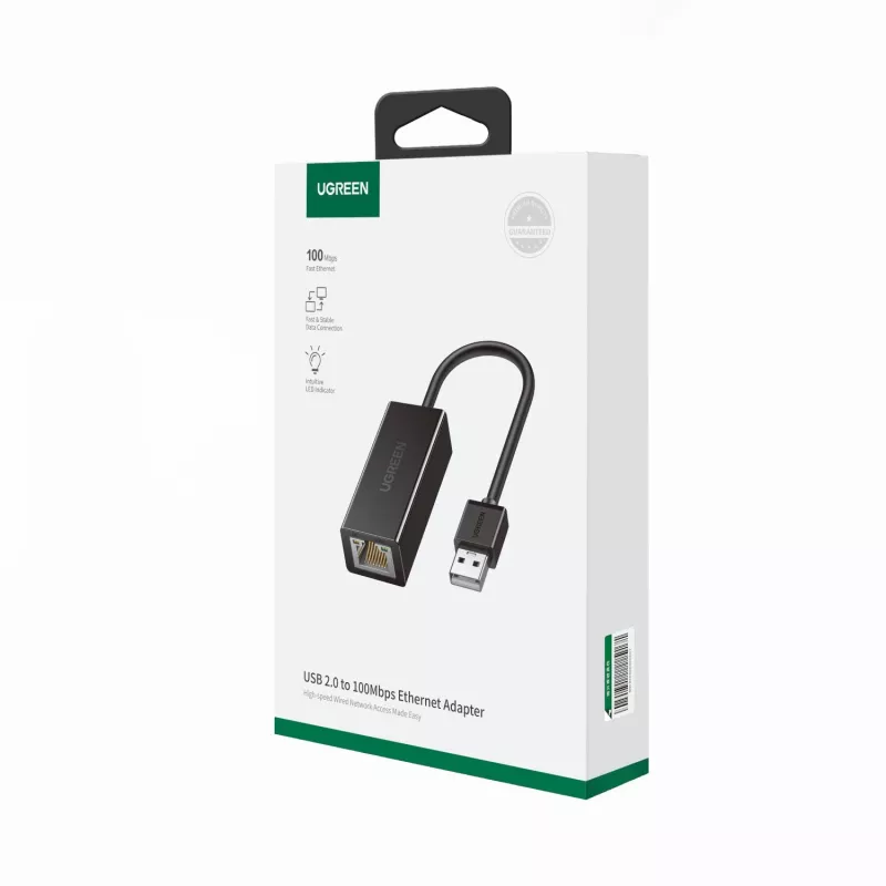 UGREEN CR110 Adattatore USB 2.0 a RJ45 Ethernet - nero