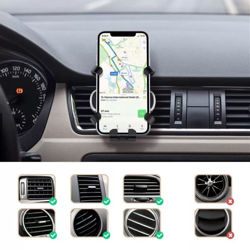 UGREEN supporto da auto a gravità per telefono nero (80539)