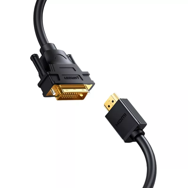 UGREEN HD106 cavo HDMI a DVI, 2m, nero, 1080p, dorato, tripla schermatura