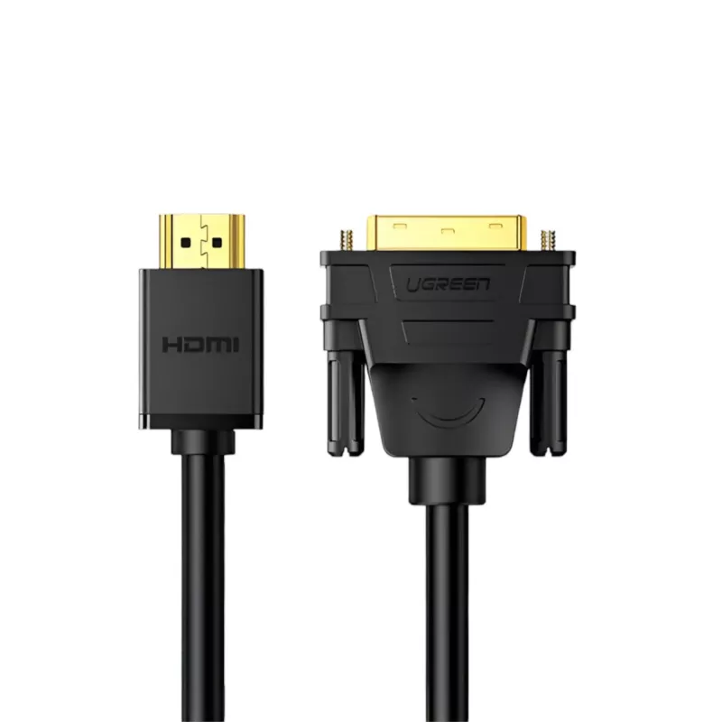 UGREEN HD106 cavo HDMI a DVI, 2m, nero, 1080p, dorato, tripla schermatura