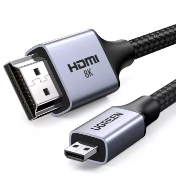 Cavo UGREEN HD164 da Micro HDMI a HDMI 2.1 8K 1m grigio
