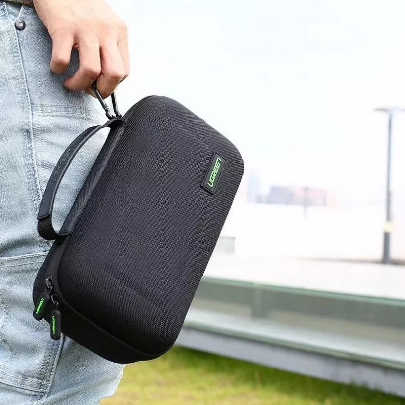 UGREEN LP145 Custodia per Nintendo Switch, guscio rigido EVA, Oxford nero