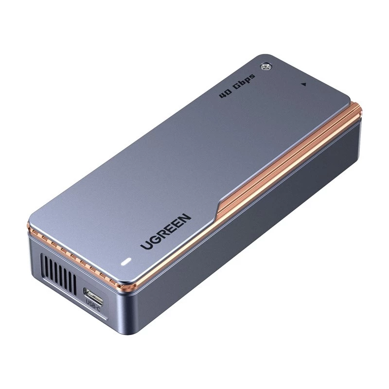 UGREEN Case per SSD M.2 NVMe D703 USB4 40Gbps senza attrezzi alluminio Space Grey