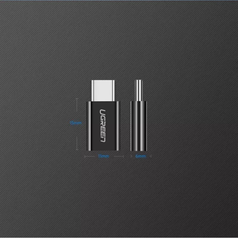 Adattatore UGREEN Micro USB a USB-C nero (30391)