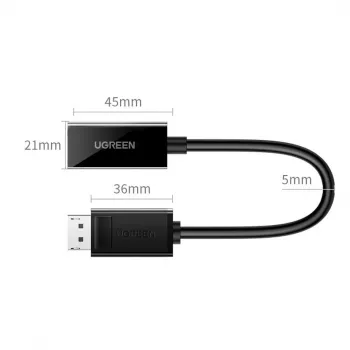 UGREEN MM137 adattatore DisplayPort a HDMI 4K/1080p nero