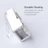 UGREEN NW111 Connettore maschio di rete Ethernet RJ45 Cat6 confezione da 100 - argento/trasparente