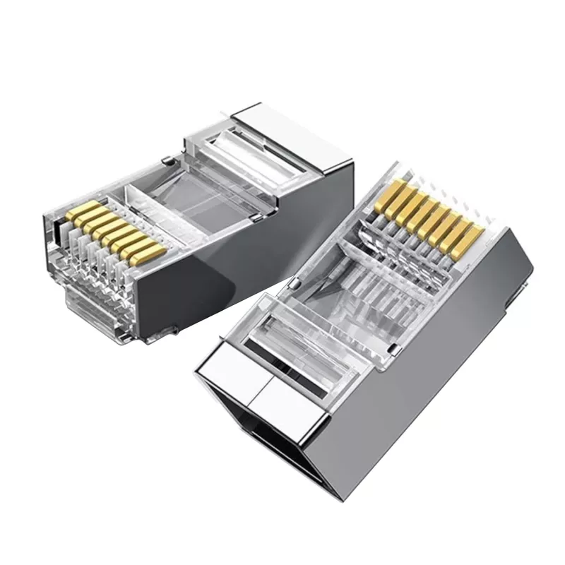 UGREEN NW111 Connettore maschio di rete Ethernet RJ45 Cat6 confezione da 100 - argento/trasparente