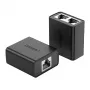 UGREEN Adattatore splitter RJ45 confezione da 2 (nero) - Splitter di rete Ethernet, 1x RJ45 maschio a 2x RJ45 femmina, 100Mbps, compatibile Cat5/Cat5e/Cat6, passivo, Plug & Play
