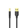UGREEN US135 cavo USB 2.0 A-B, placcato oro, 2 m, nero