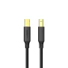 UGREEN US135 cavo USB 2.0 A-B, placcato oro, 2 m, nero
