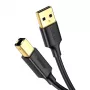UGREEN US135 cavo USB 2.0 A-B, placcato oro, 2 m, nero
