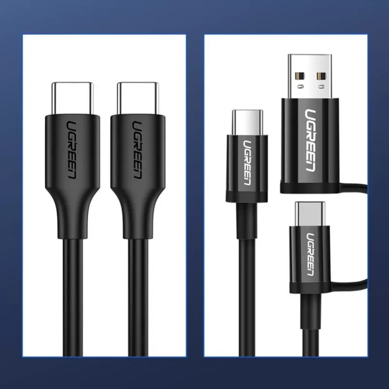 UGREEN US286 Cavo USB-C a USB-C 1m nero - PD QC 3A 480Mbps