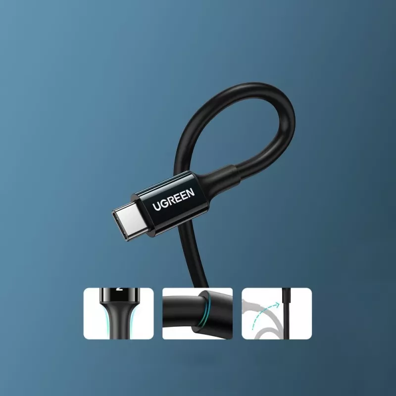 UGREEN US300 Cavo USB-C a USB-C 480Mbps 5A 1m nero