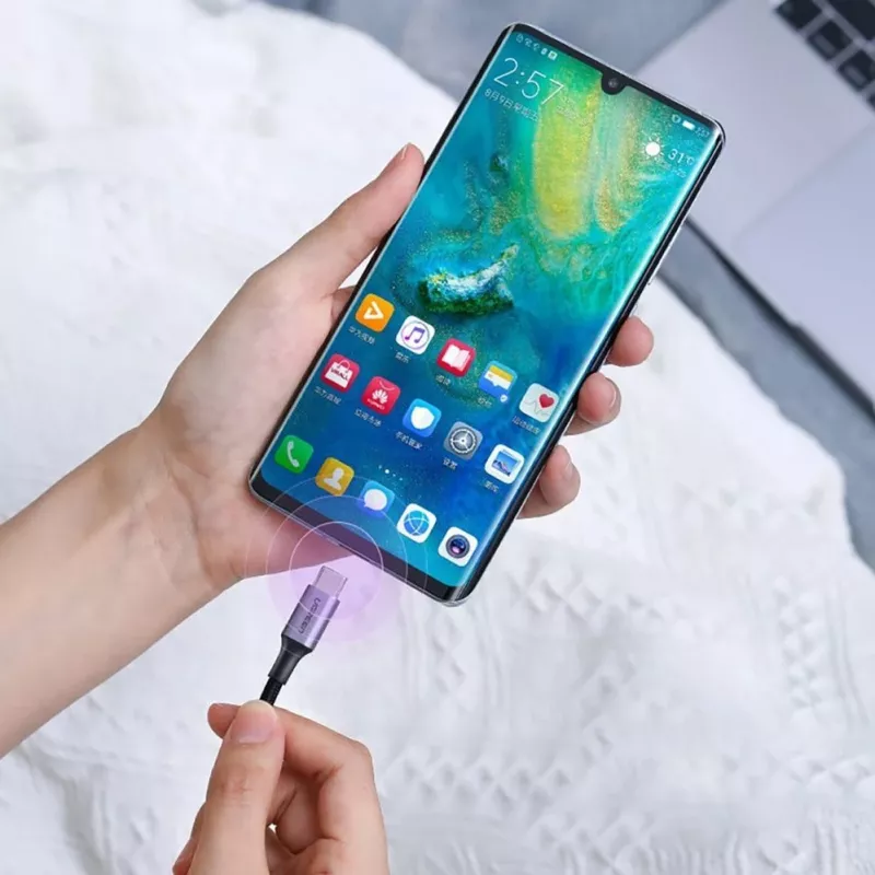 Cavo UGREEN US316 USB-C a USB-C 100W 5A 480Mbps 1,5m grigio