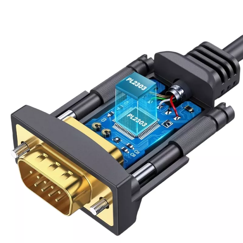 UGREEN Cavo adattatore USB 2.0 a seriale RS-232 (connettore maschio USB-A a connettore maschio DB9) - nero, 1,5 m