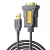 UGREEN Cavo adattatore USB 2.0 a seriale RS-232 (connettore maschio USB-A a connettore maschio DB9) - nero, 1,5 m