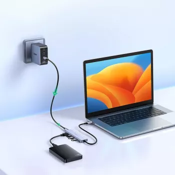 UGREEN Hub USB 3.0 4 porte con cavo 1m - nero (CM219)