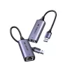 UGREEN Adattatore da USB-A 3.2 Gen 1 a Ethernet 2.5G, 2,5 Gbps RJ45 LAN, alluminio, Space Gray, Plug & Play, Realtek RTL8156B, cavo 10 cm