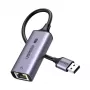 UGREEN Adattatore da USB-A 3.2 Gen 1 a Ethernet 2.5G, 2,5 Gbps RJ45 LAN, alluminio, Space Gray, Plug & Play, Realtek RTL8156B, cavo 10 cm