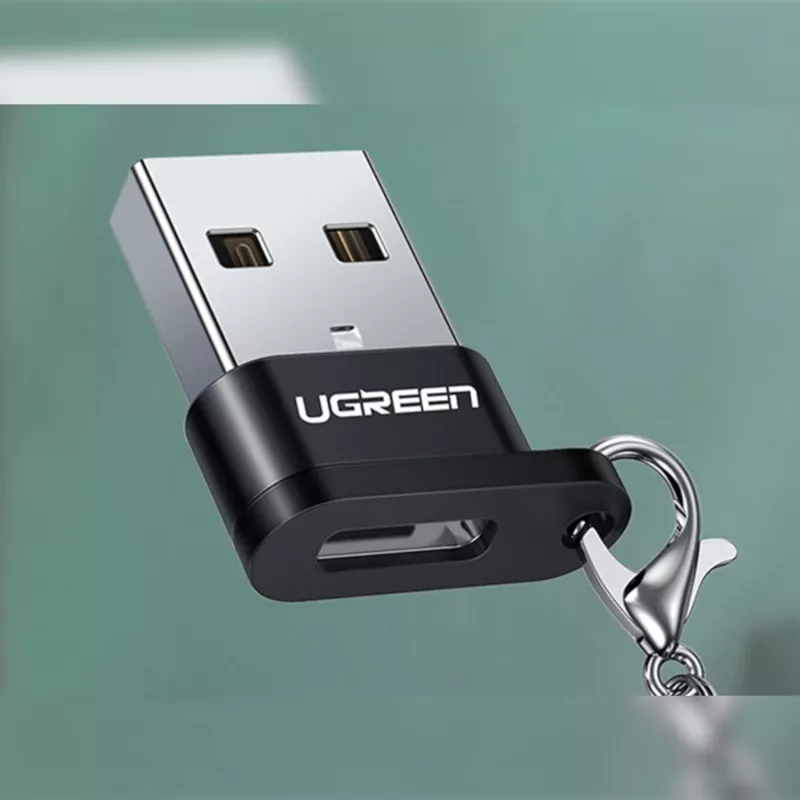 Adattatore UGREEN connettore maschio USB-A a connettore femmina USB-C (nero)