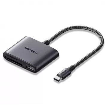 UGREEN Lettore di Schede USB-C - Space Gray, SD & Micro SD, 5 Gbit/s