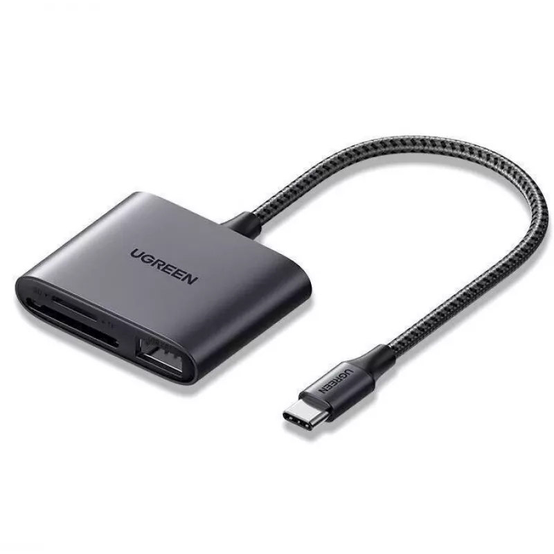 UGREEN Lettore di Schede USB-C - Space Gray, SD & Micro SD, 5 Gbit/s