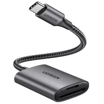 UGREEN Lettore di Schede USB-C - Space Gray, SD & Micro SD, 5 Gbit/s