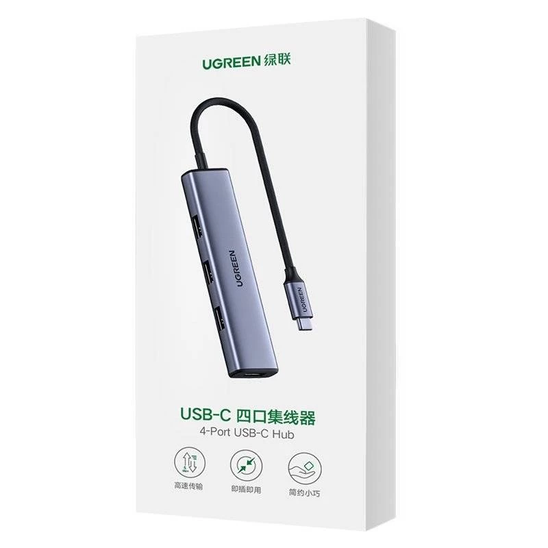 UGREEN Hub USB-C 4 porte USB 3.2 Gen 1 Argento