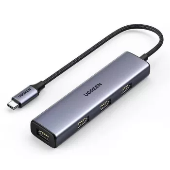 UGREEN Hub USB-C 4 porte USB 3.2 Gen 1 Argento