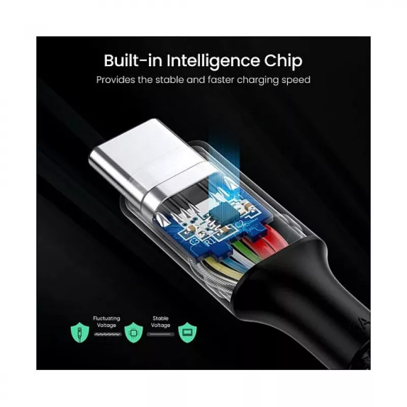 UGREEN Cavo di ricarica USB-C a USB-C 100W in nylon intrecciato 2m nero