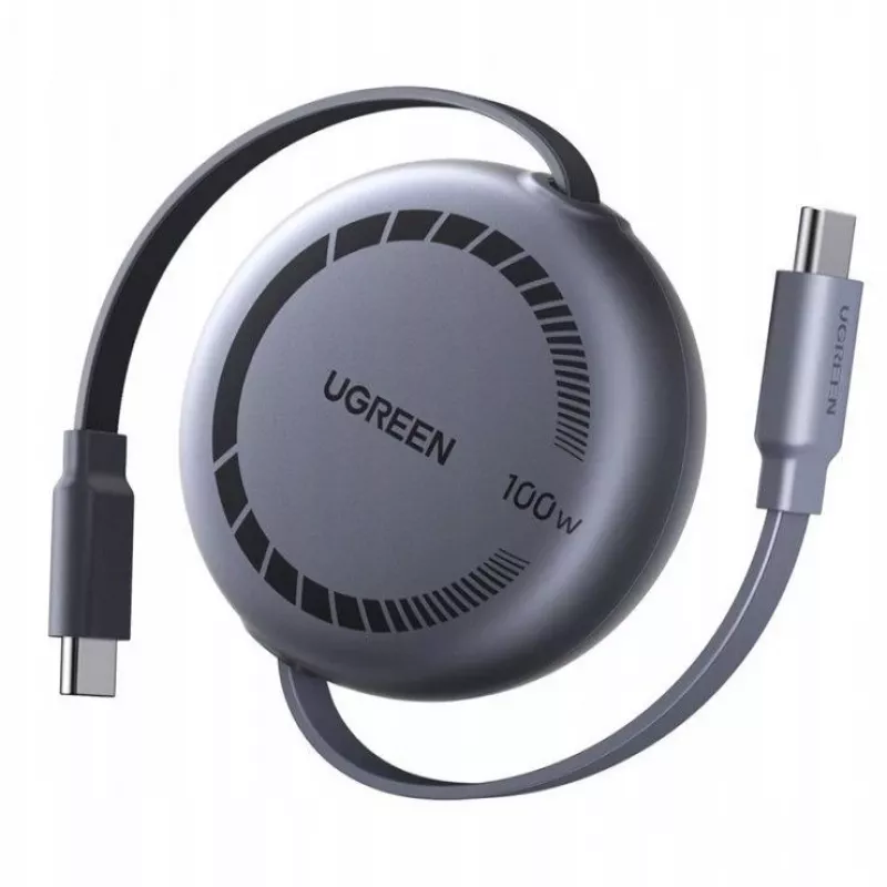 UGREEN cavo ricarica rapida estraibile USB-C a USB-C PD 100W 1m nero
