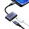 UGREEN Adattatore USB Type-C dual audio e ricarica (15W PD, splitter 2-in-1)