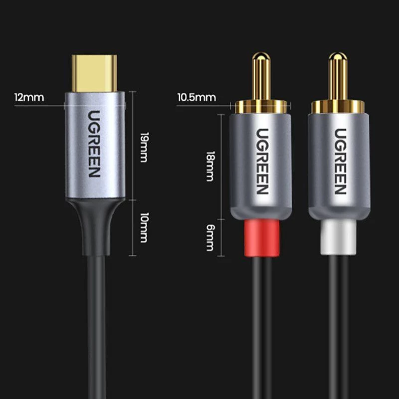 UGREEN Cavo audio USB Type-C a 2RCA 1,5m grigio (20193 CM451)
