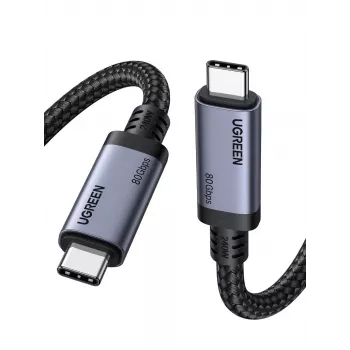 UGREEN Cavo USB4 USB-C a USB-C 240W 40Gbps 16K@60Hz 80Gbps compatibile Thunderbolt 4 1m nylon intrecciato