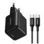 Ugreen X513 caricabatterie GaN 30W USB-C con cavo USB-C 1m - nero