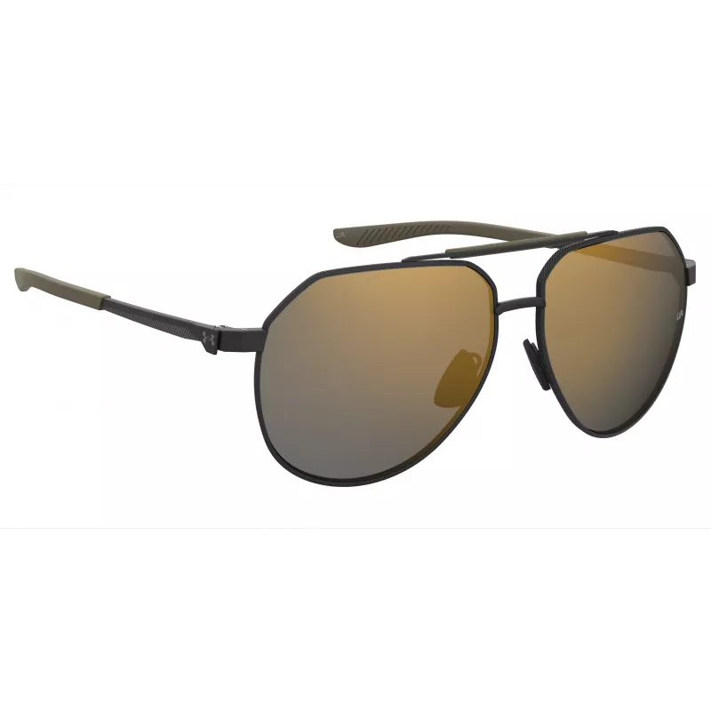 Occhiali da sole uomo Under Armour Honcho 3.0 UAHONCHOG3OLG nero opaco/grigio 60/17/140 mm